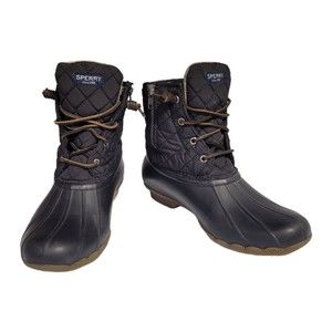 Sperry Duck Boots Black Women's Size:10